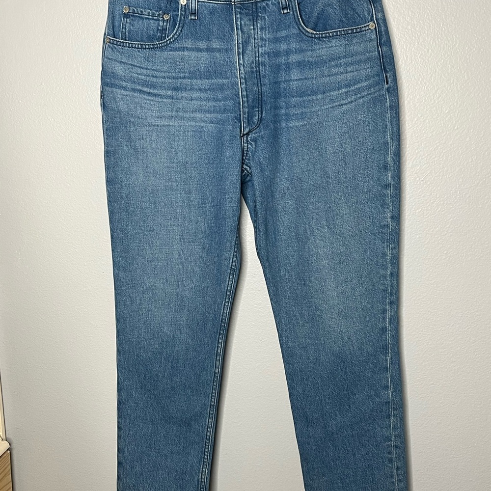 rag & bone Blue Straight Leg Jeans